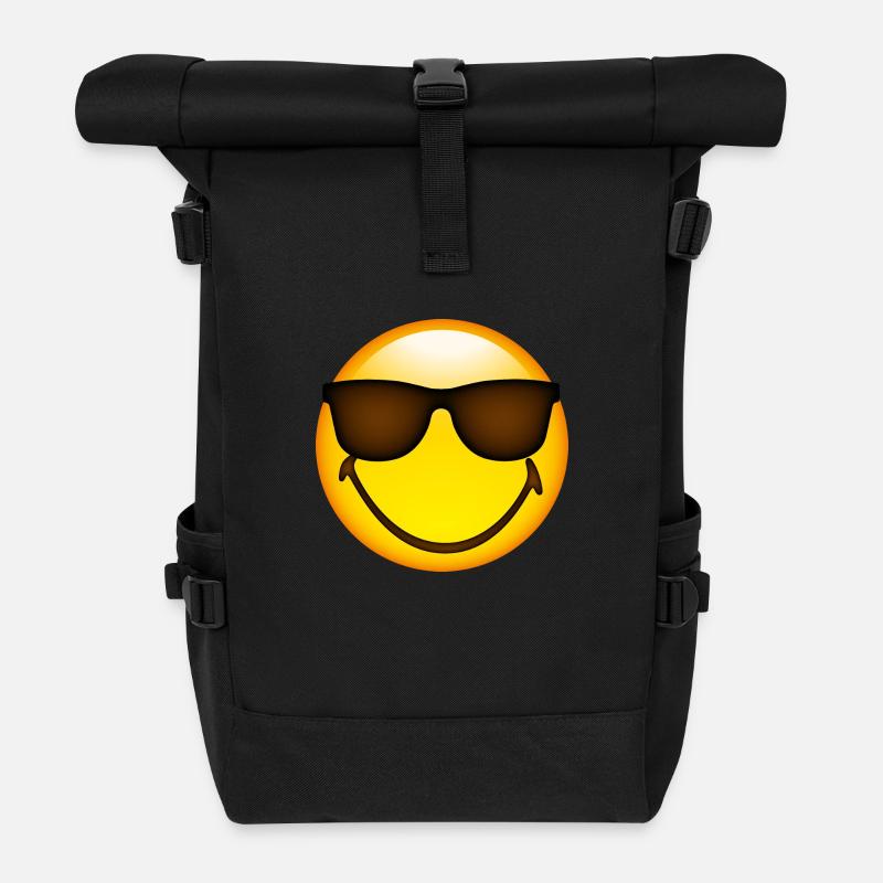 Smiley Glossy Sunglasses - Sac à dos roll top - noir