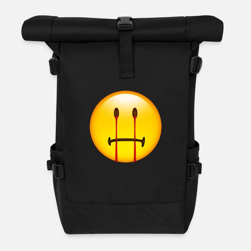 Smiley Halloween - Sac à dos roll top - noir