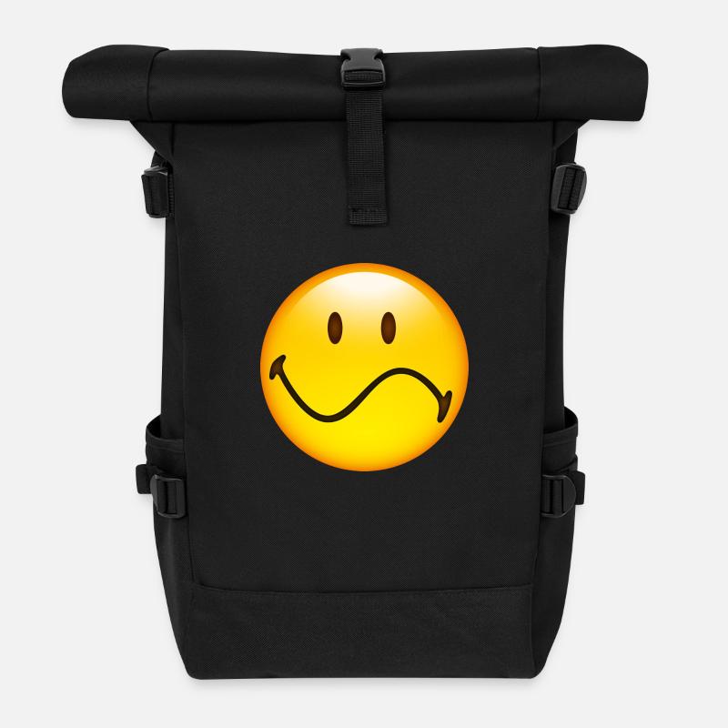 Smiley Smile - Rolltop Rucksack - Schwarz