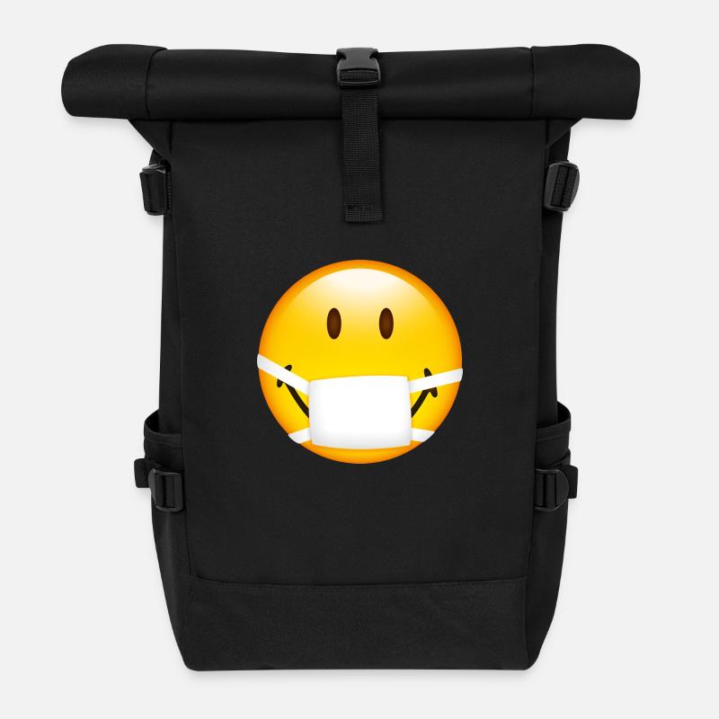 Smiley Surgent - Rolltop Rucksack - Schwarz
