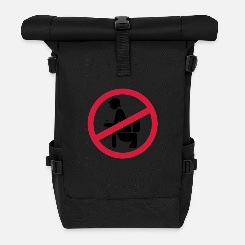 no shit sherlock - Roll Top Backpack - black