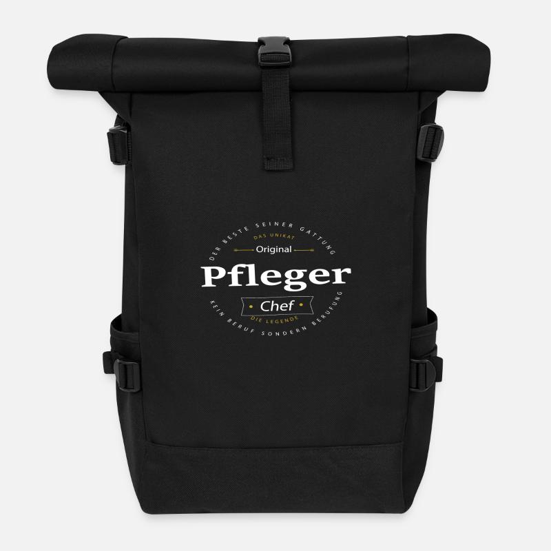 Beruf Pfleger - Rolltop Rucksack - Schwarz
