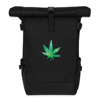 leaf weed - Rolltop Rucksack - Schwarz - Vorne