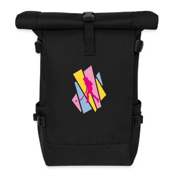 Fille de hockey - Sac à dos roll top - noir - Devant