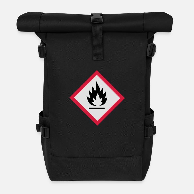 entzuendlich - Rolltop Rucksack - Schwarz