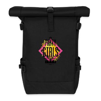 party girls crew crown - Roll Top Backpack - black - Front