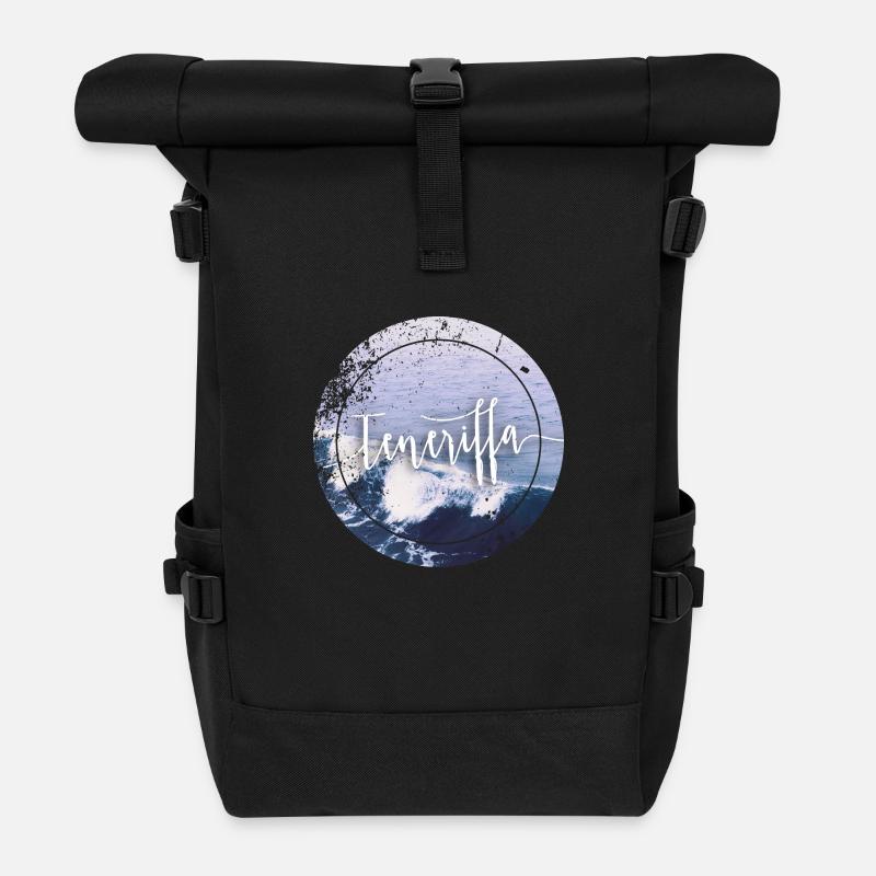 Teneriffa - Rolltop Rucksack - Schwarz