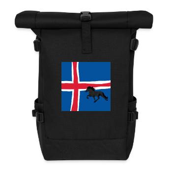 Drapeau islandais - noir - Sac à dos roll top - noir - Devant