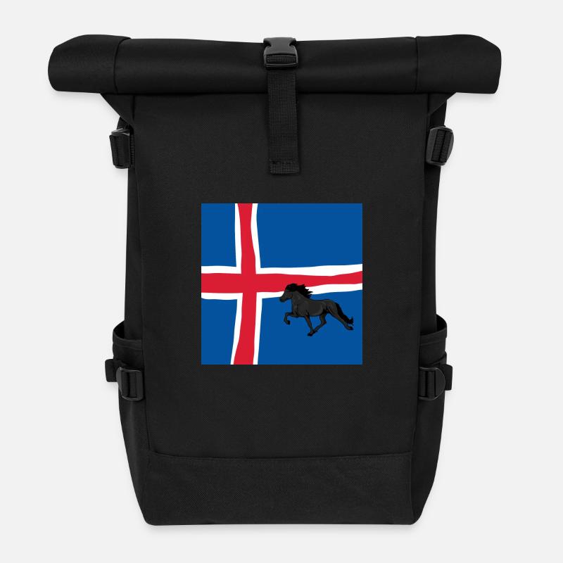 Drapeau islandais - noir - Sac à dos roll top - noir
