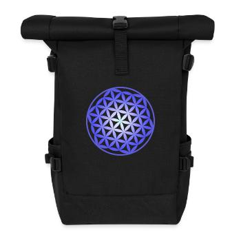 flower of Life - Roll Top Backpack - black - Front