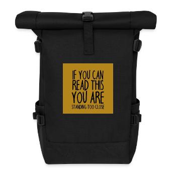 Mundschutz lustig Spruch - lustige Sprüche - Rolltop Rucksack - Schwarz - Vorne
