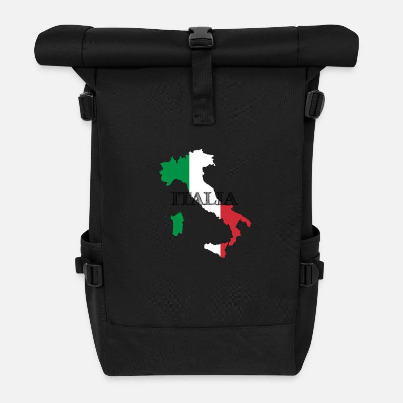 ITALIE - Sac à dos roll top - noir