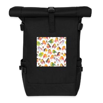 Kleine Vögel 2 - Rolltop Rucksack - Schwarz - Vorne