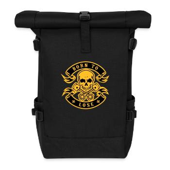 Born to lose colored - Rolltop Rucksack - Schwarz - Vorne