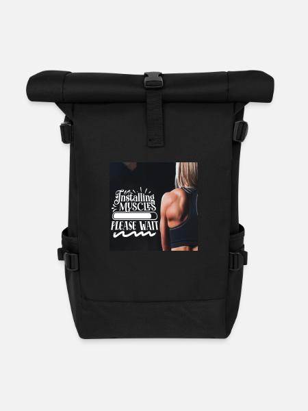 Installing muscles please wait - Roll Top Backpack - black