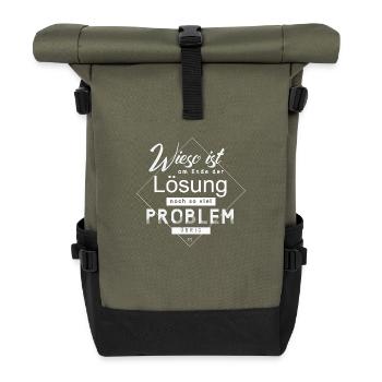 Lösung Problem - Rolltop Rucksack - Olive/Schwarz - Vorne