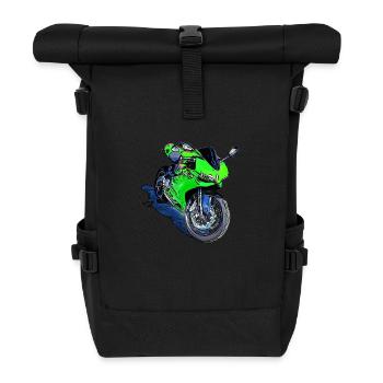 Moto Sport Vert - Sac à dos roll top - noir - Devant