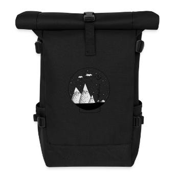 Snow globe mountains - Roll Top Backpack - black - Front
