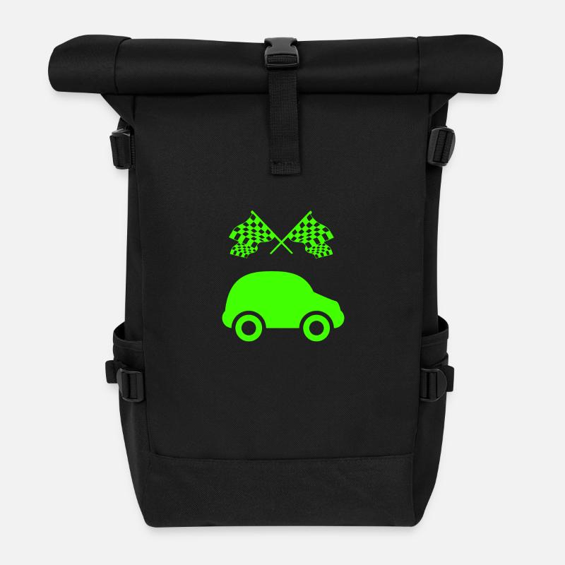 Auto - Rolltop Rucksack - Schwarz