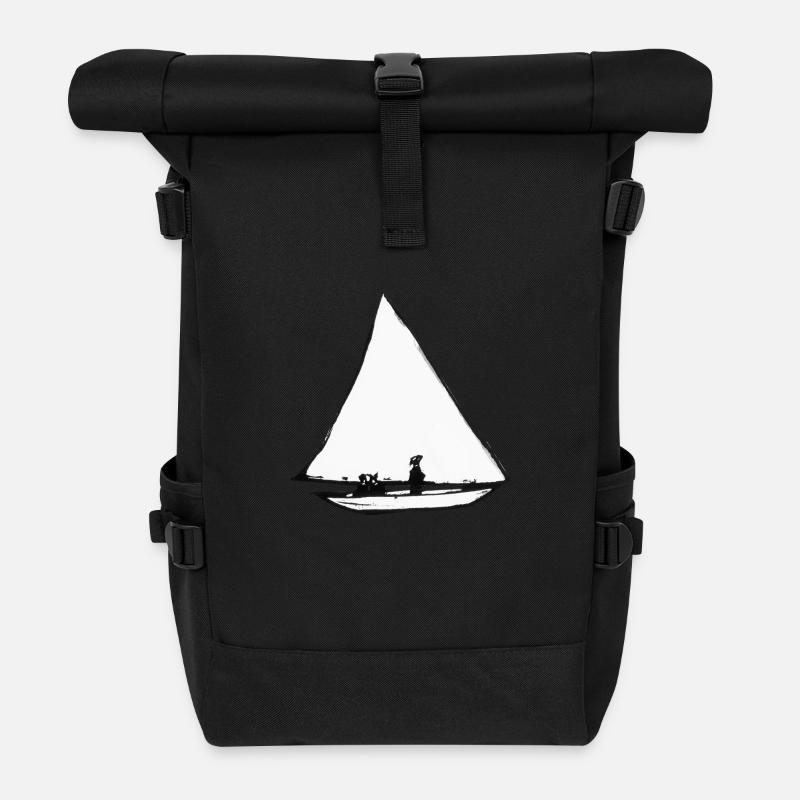 Segelboot Ernst Ludwig Kirchner - Rolltop Rucksack - Schwarz