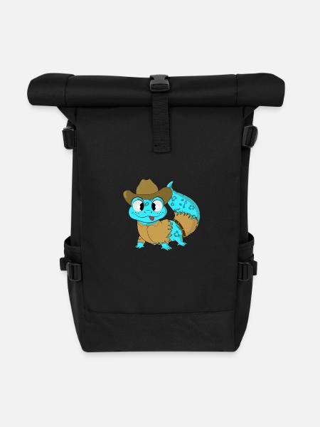 Cowboy Gecko - Rolltop Rucksack - Schwarz