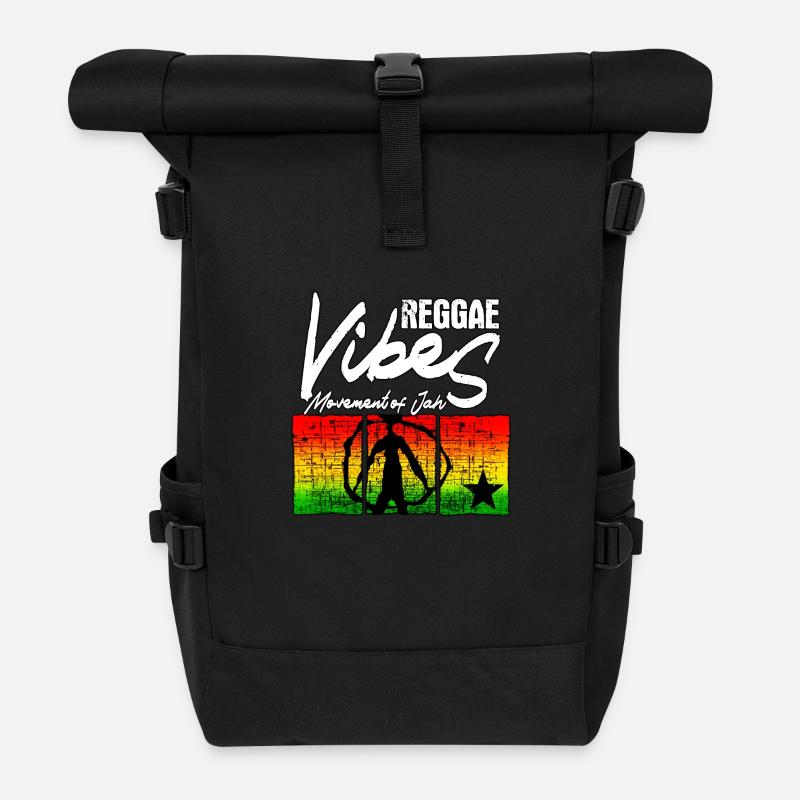 Reggae vibes int. - Rolltop Rucksack - Schwarz