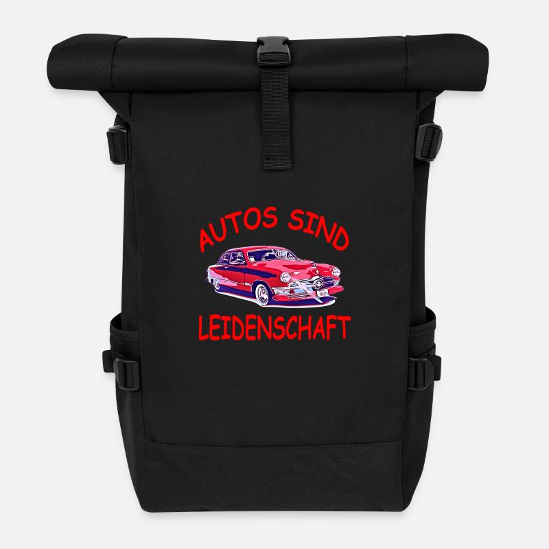 Auto - Rolltop Rucksack - Schwarz