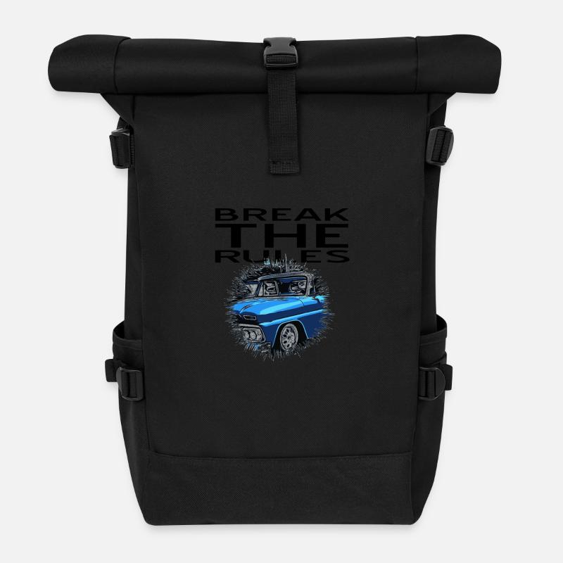 Auto - Rolltop Rucksack - Schwarz