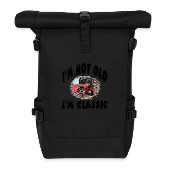 Tracteur - Sac à dos roll top - noir - Devant