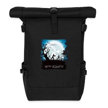 Halloween gruselige Hexe Horror Geist Monster - Rolltop Rucksack - Schwarz - Vorne