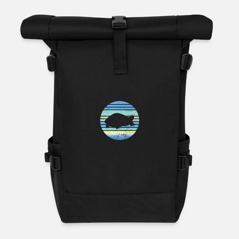 Schildkröte Meeresschildkröte - Rolltop Rucksack - Schwarz
