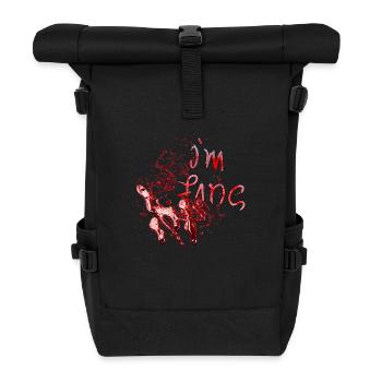 Halloween gruselige Hexe Horror Geist Monster Blut - Rolltop Rucksack - Schwarz - Vorne