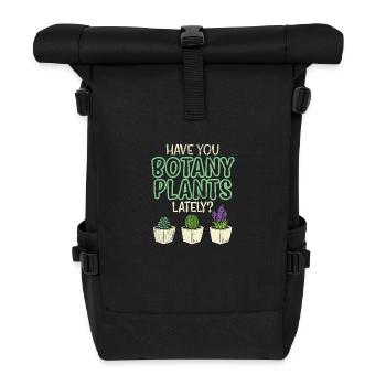 Botanische Pflanzen - Rolltop Rucksack - Schwarz - Vorne