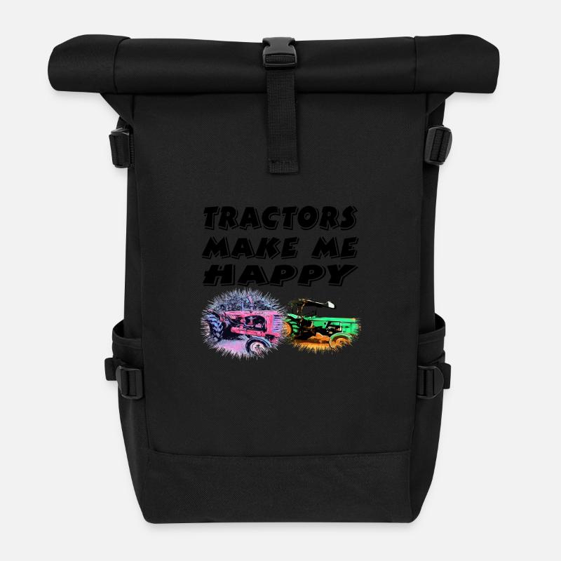 Tracteur - Sac à dos roll top - noir
