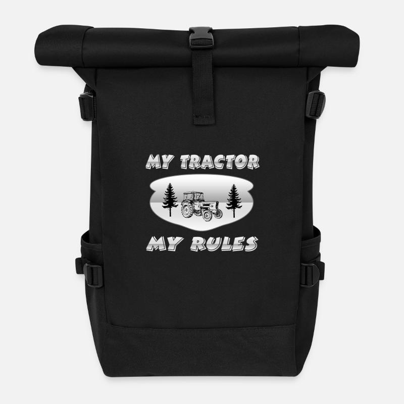 Traktor - Rolltop Rucksack - Schwarz