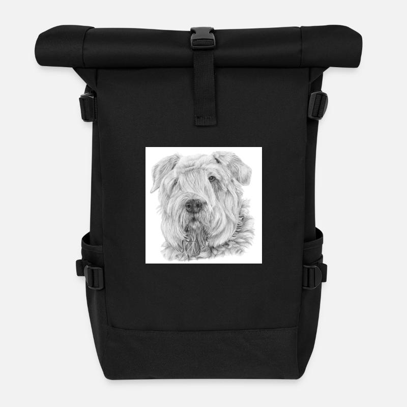bouvier desflandres sticker - Roll Top Backpack - black