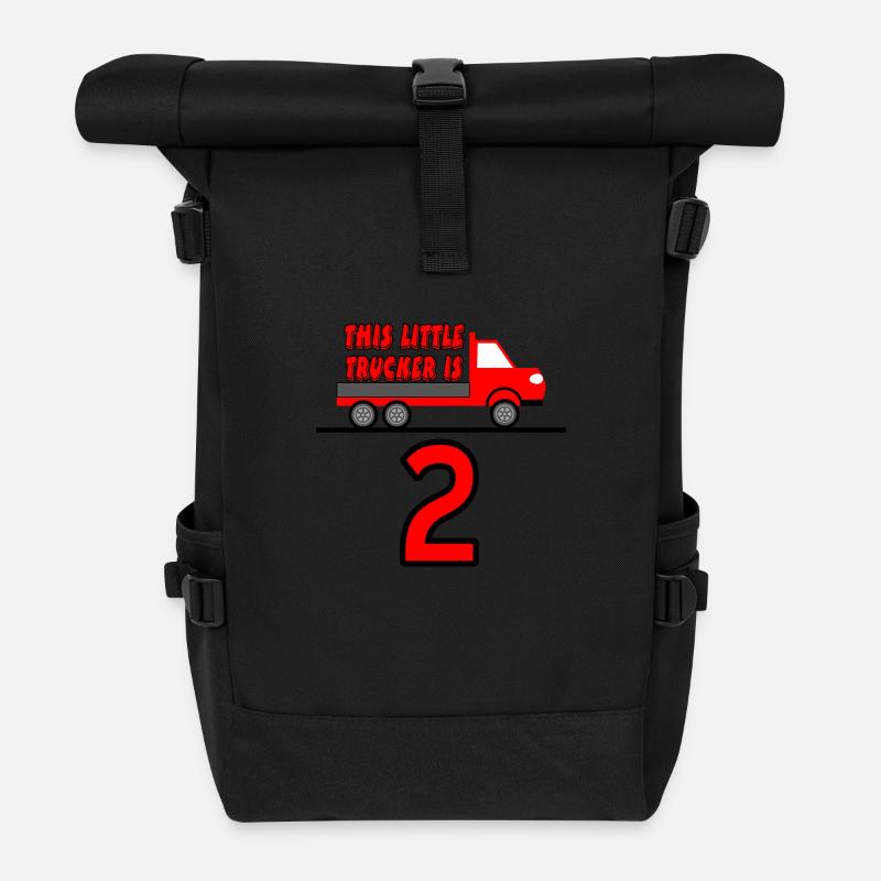 Trucker - Rolltop Rucksack - Schwarz