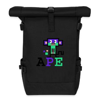 Crypto Ape 2 - Roll Top Backpack - black - Front