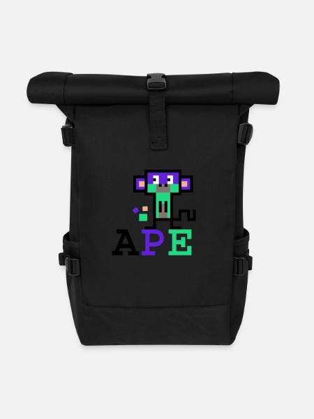 Krypto-Affe 2 - Rolltop Rucksack - Schwarz