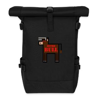 Retro Bull - Roll Top Backpack - black - Front