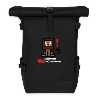 Lion - Carnivores by nature - Roll Top Backpack - black - Front