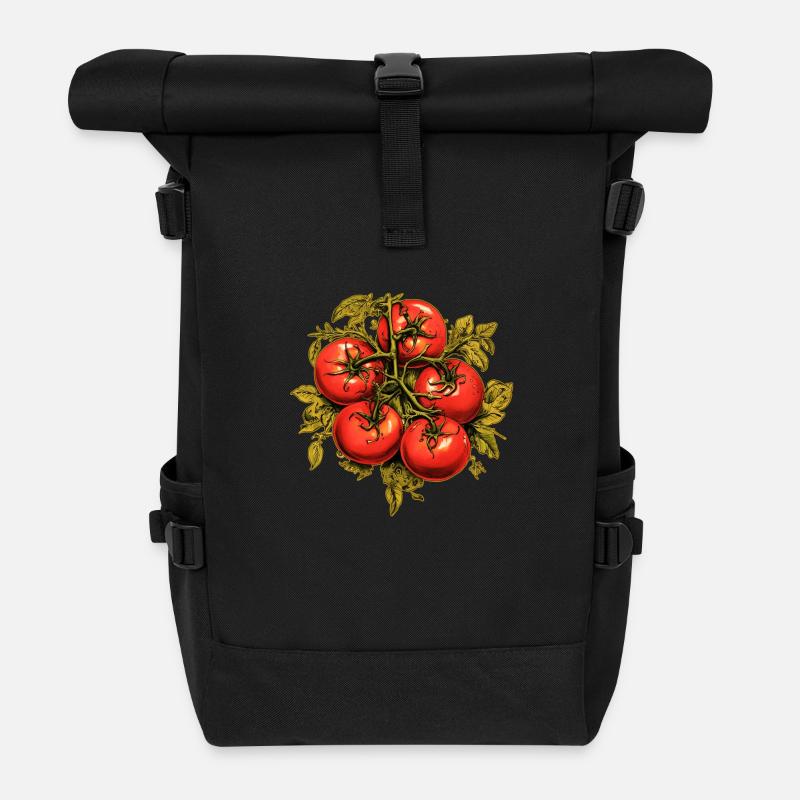 Tomaten - Rolltop Rucksack - Schwarz