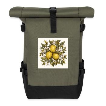 Zitronen - Rolltop Rucksack - Olive/Schwarz - Vorne