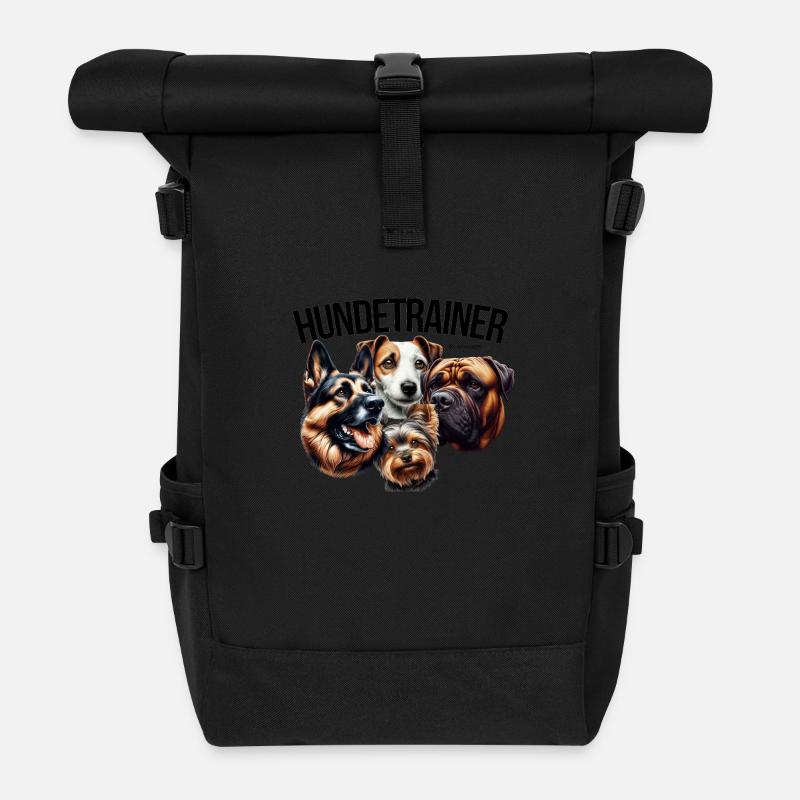 TRAINER - Rolltop Rucksack - Schwarz