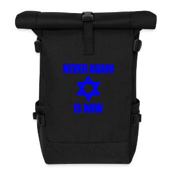 Never again is now - Rolltop Rucksack - Schwarz - Vorne