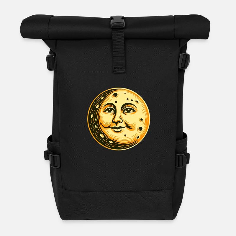 Mond - Rolltop Rucksack - Schwarz