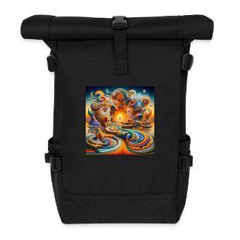 Tempel Psyart - Rolltop Rucksack - Schwarz - Vorne