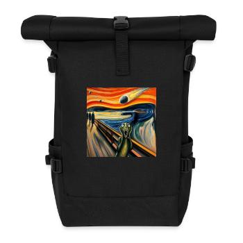 Dinosaur Scream - Roll Top Backpack - black - Front
