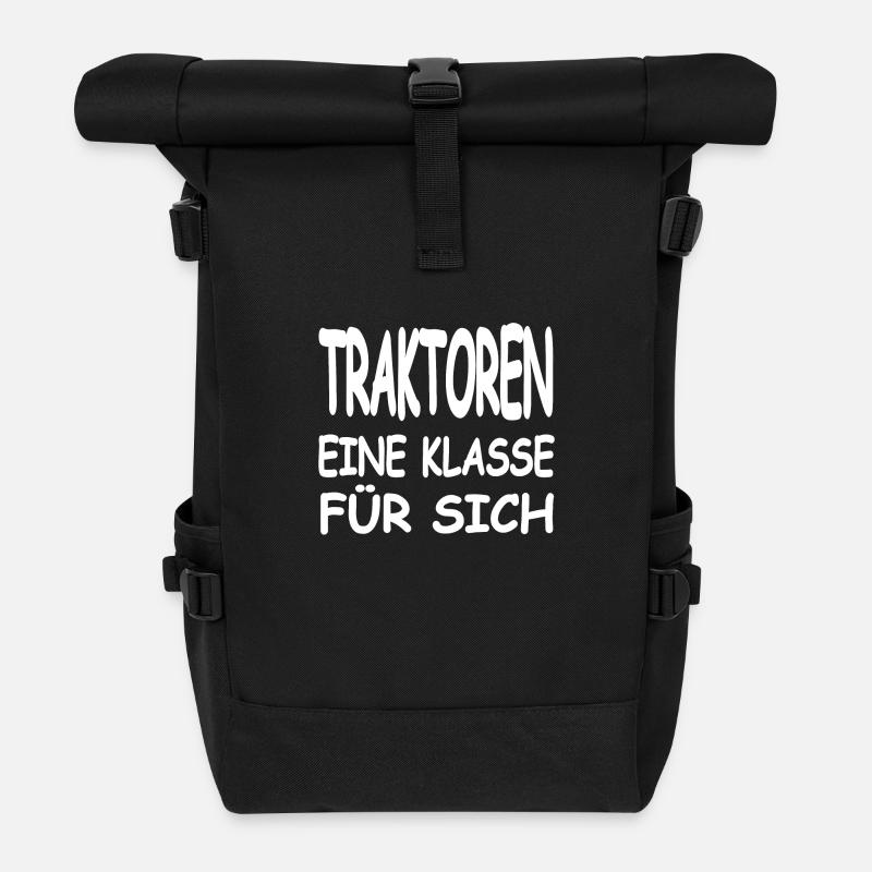Traktoren - Rolltop Rucksack - Schwarz