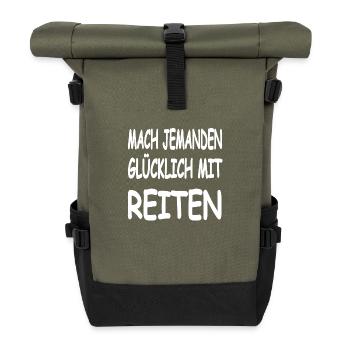 Chevaucher - Sac à dos roll top - olive/noir - Devant